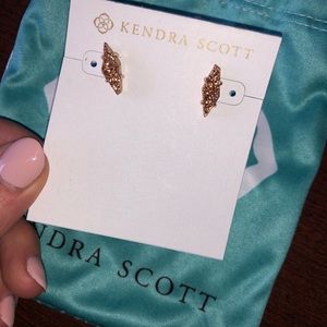 Kendra Scott Rose Gold Drusy Stud Earring